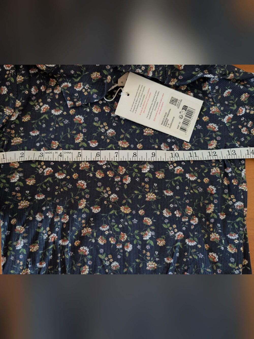 NWT Sezane Felix Jumper Navy Miranda Print - Size M - Picture 7 of 7